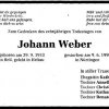 Weber Johann 1933-1990 Todesanzeige